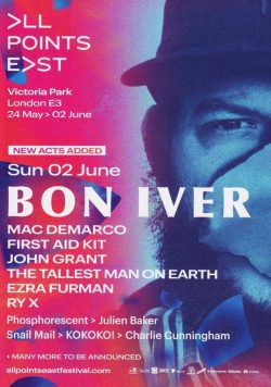 BON IVER All Points East 2019 Poster Print