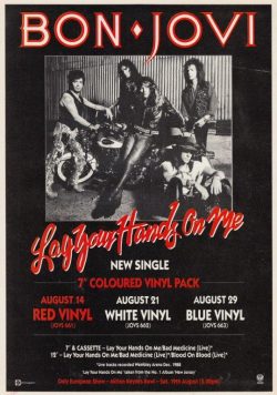 BON JOVI Lay Your Hands On Me Poster Print