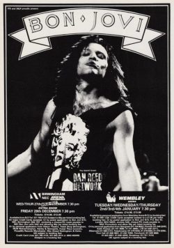 BON JOVI New Jersey Syndicate 1989-1990 UK Tour Poster Print