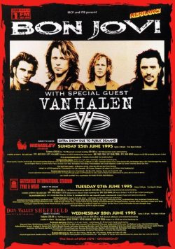 BON JOVI These Days 1995 UK Stadium Tour Poster