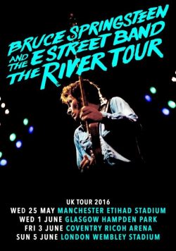 BRUCE SPRINGSTEEN The River 2016 UK Tour Poster