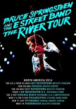 BRUCE SPRINGSTEEN The River North America 2016 Tour Poster