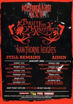 BULLET FOR MY VALENTINE The Poison 2006 Kerrang Tour Poster Print