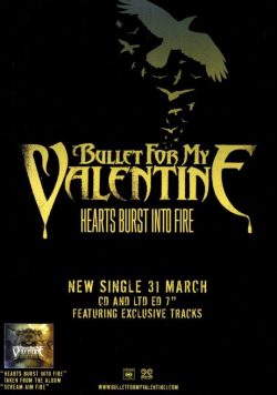 BULLET FOR MY VALENTINE Hearts Burst Into Fire Poster Print
