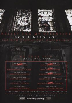 BULLET FOR MY VALENTINE Venom 2016 UK Tour Poster Print