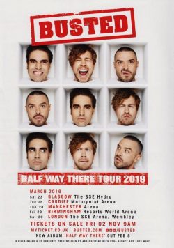 BUSTED Half Way There Tour UK 2019 Poster Print
