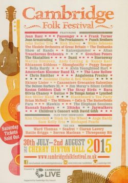 CAMBRIDGE FOLK FESTIVAL 2015 Joan Baez Poster Print