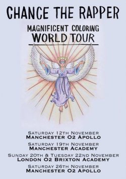 CHANCE THE RAPPER Magnificent Coloring 2016 UK Tour Poster Print