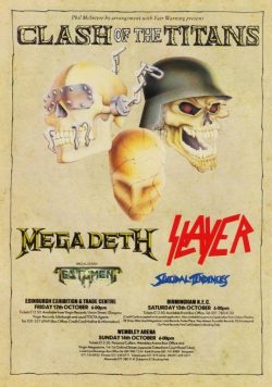 CLASH OF THE TITANS 1990 UK Tour Poster