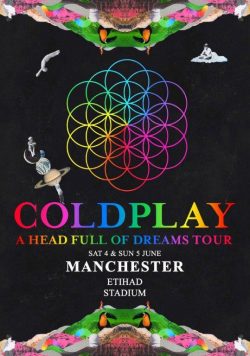 COLDPLAY Manchester Etihad Stadium - June 4/5th 2016 Poster