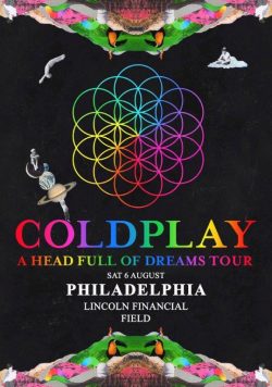 COLDPLAY Philadelphia Lincoln Financial Field August 2016 Poster Print