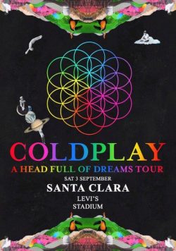 COLDPLAY Santa Clara Levi?s Stadium - September 3 2016 Poster Print