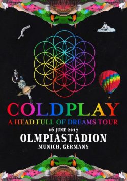 COLDPLAY Olympiastadion Munich 6th June 2017 Poster Print