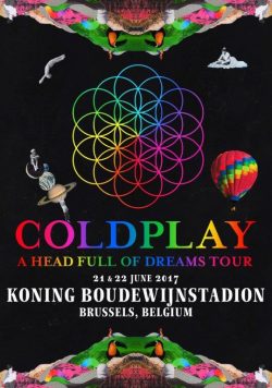 COLDPLAY Koning Boudewijnstadion Brussles - June 2017 Poster Print