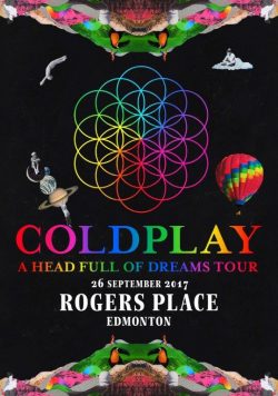 COLDPLAY Roger Place Edmonton - 26 September 2017 Poster Print