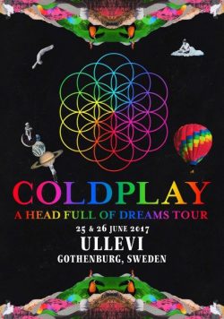 COLDPLAY Ullevi Gothenburg - 25/26 June 2017 Poster Print