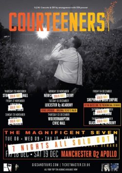 THE COURTEENERS Concrete Love 2015 UK Tour Poster - Manchester Magnificent 7
