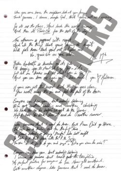 COURTEENERS The 17th Lyrics Poster Print