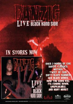 DANZIG Live On The Black Hand Side Poster Print