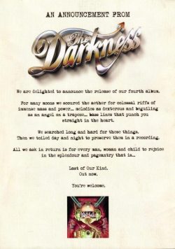 THE DARKNESS Last Of Our Kind Poster Print