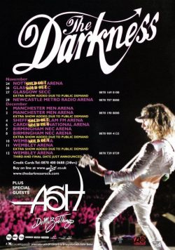 THE DARKNESS One Way Ticket to Hell & Back UK Tour Poster Print