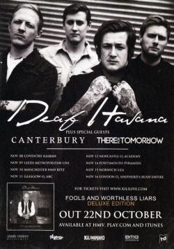 DEAF HAVANA Fools & Worthless Liars 2011 UK Tour Poster Print