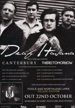 DEAF HAVANA Fools & Worthless Liars 2011 Tour Poster Print