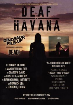DEAF HAVANA All These Countless Nights Feb 2017 UK Tour Poster Print