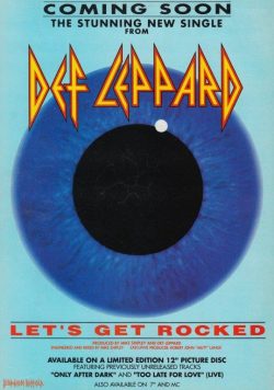DEF LEPPARD - WHITESNAKE Lets Get Rock 2015 UK Tour Poster