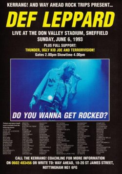 DEF LEPPARD Sheffield Don Valley Stadium 1993 Poster Print