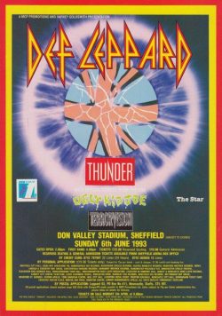 DEF LEPPARD Don Valley Stadium 1993 Adrenalize UK Tour Poster