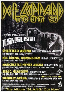 DEF LEPPARD Slang 1996 UK Tour Poster Print
