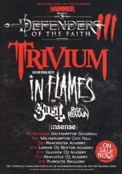 DEFENDERS OF FAITH 2011 TOUR Trivium In Flames Poster Print