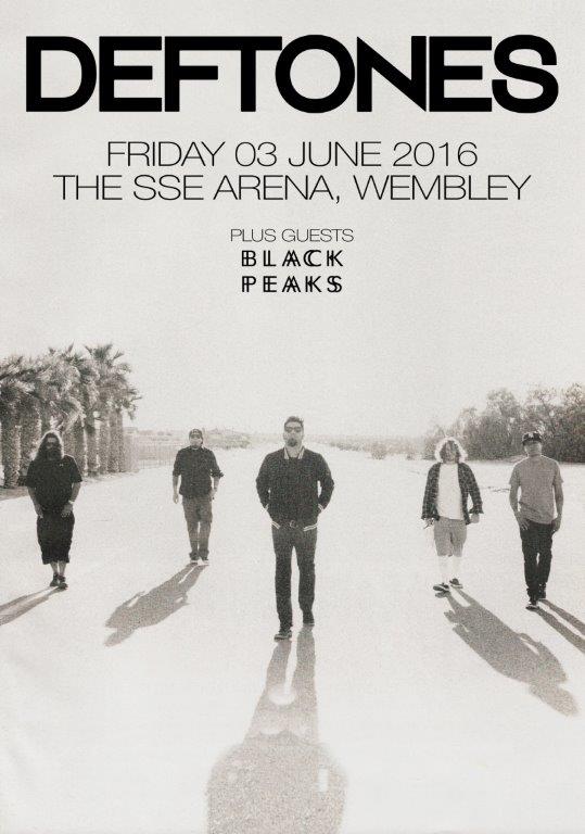 DEFTONES London SSE Wembley Arena June 3rd 2016 Poster