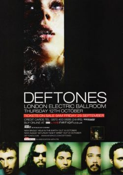 DEFTONES London Electric Ballroom October 2011 Poster Print