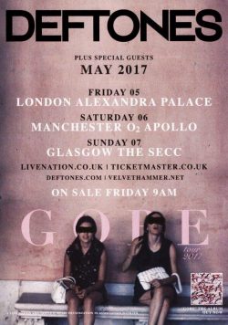 DEFTONES Gore 2017 UK Tour Poster Print
