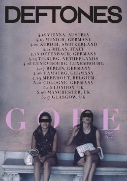 DEFTONES Gore 2017 UK/European Tour Poster