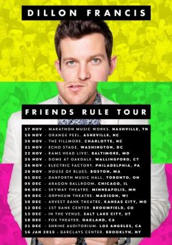 DILLON FRANCIS Money Sucks, Friends Rule 2014 US Tour Poster Print