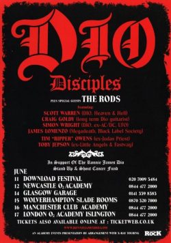 DIO DISCIPLES 2011 UK Tour Poster Print