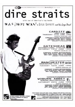 DIRE STRAITS On Every Street 1992 UK Stadium Tour Poster Print