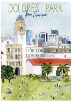 DOLORES PARK Vintage Travel Poster Print