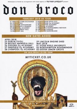 DON BROCO Technology April 2018 Tour Poster