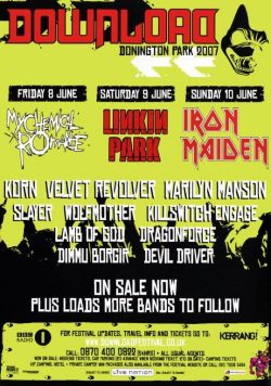 DOWNLOAD FESTIVAL 2007 Iron Maiden Poster Print