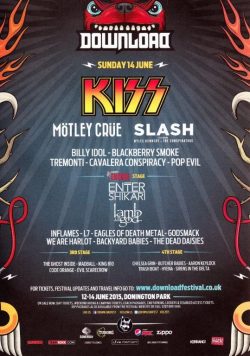DOWNLOAD FESTIVAL 2015 Sunday 14th Poster Print