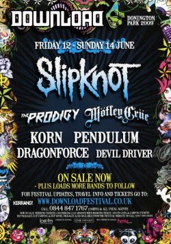 DOWNLOAD FESTIVAL 2009 Slipknot The Prodigy Poster Print
