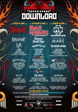 DOWNLOAD FESTIVAL 2013 Slipknot Iron Maiden Poster
