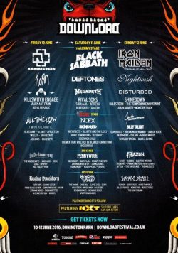 DOWNLOAD FESTIVAL 2016 Rammstein Black Sabbath Poster
