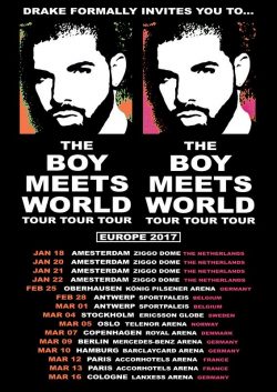DRAKE The Boy Meets World 2017 European Tour Poster Print
