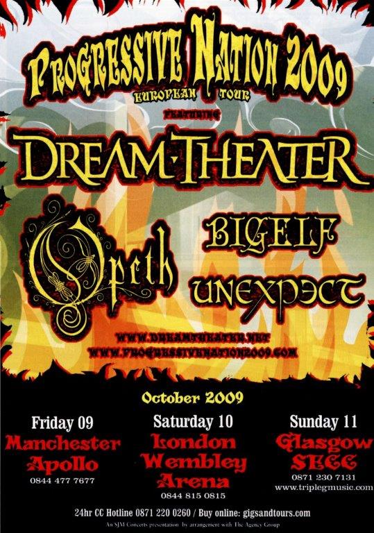 dream theater tour poster