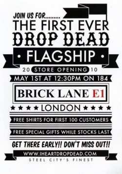 DROP DEAD CLOTHING London Store Poster Print